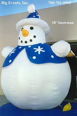 Helium Parade Balloon - 18' Snowman